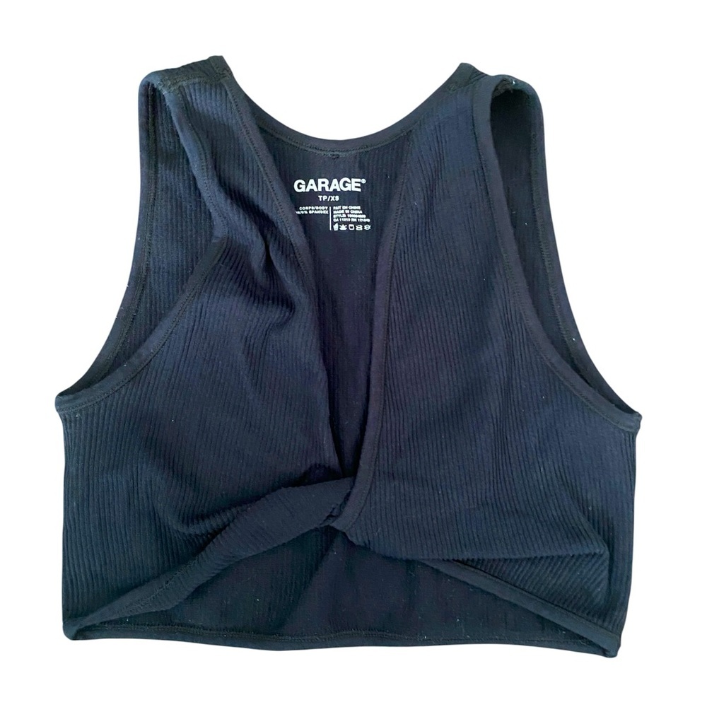 2/$15 Garage Black Sleeveless Crop Tank Top XS
